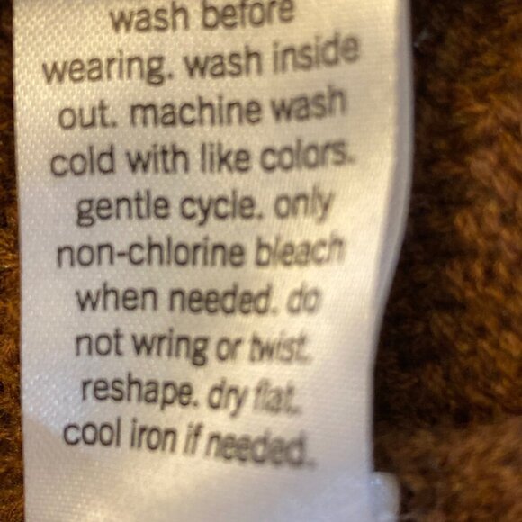 Sonoma Cable Knit Sweater In Warm Chestnut Brown - Size Large - Picture 11 of 14